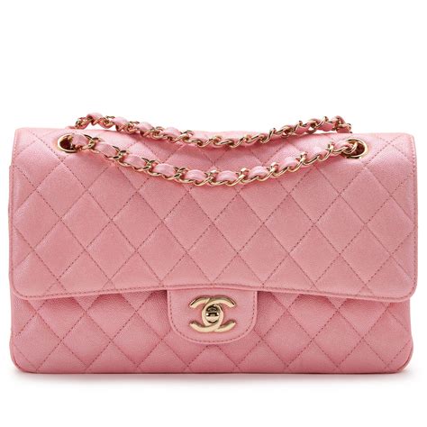 chanel iridescent pink 2019|Chanel Iridescent Pink Quilted Caviar Medium Classic Double .